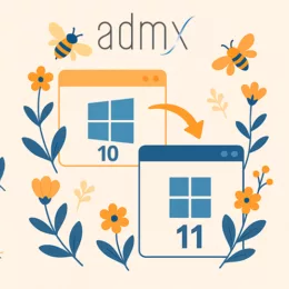 Illustration qui montre le passage de windows 10 à windows 11